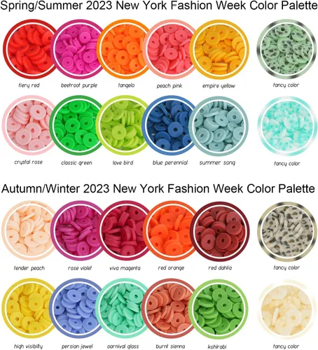 Miniatura 7 de JQEEYGV Kit para hacer pulseras 3 cajas - 11,000 piezas de cuentas de arcilla - 48 colores de moda de cuentas para kit de pulseras de amistad