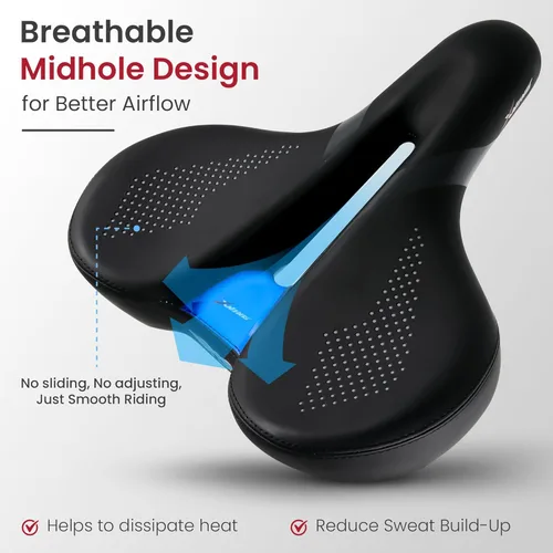 Miniatura 4 de X WING Asiento de bicicleta cómodo para hombres y mujeres con innovador concepto de 5 zonas - Sillín de bicicleta con alas con espuma viscoelástica