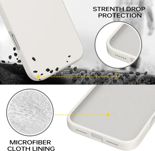 Miniatura 125 de GUAGUA Funda compatible con iPhone 17 Pro Max de 6.9 pulgadas, silicona líquida, goma de gel suave, delgada, forro de microfibra delgada