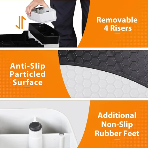 Miniatura 6 de Plataforma escalonada de entrenamiento aeróbico de 30 pulgadas con elevadores ajustables de 4 a 6 a 8 pulgadas, entrenamiento de ejercicio