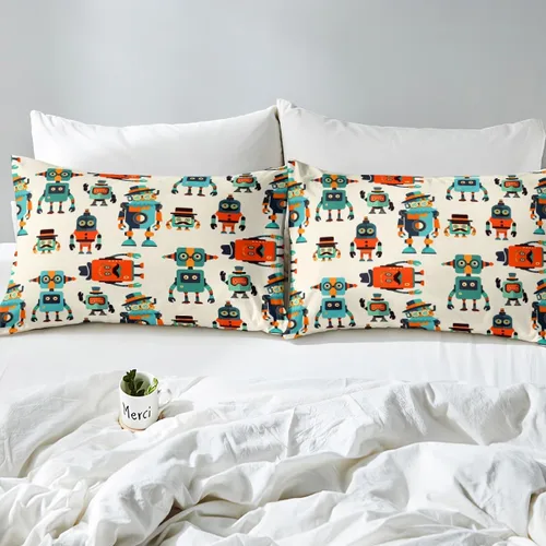 Miniatura 6 de Erosebridal Juego de ropa de cama para niños, juego de funda de edredón de sirena tamaño individual, funda de edredón femenina de escamas de peces
