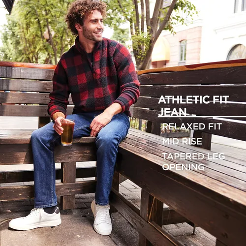 Miniatura 6 de Wrangler Authentics Jeans elásticos de ajuste atlético para hombre