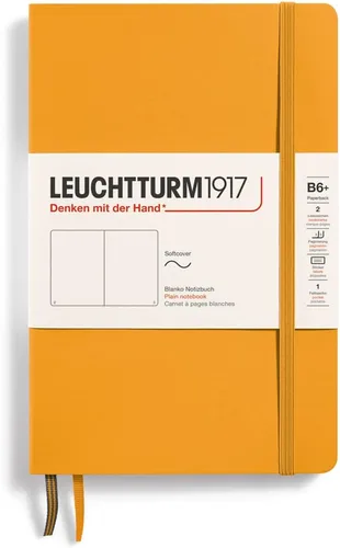 Miniatura 10 de LEUCHTTURM1917 - Cuaderno de tapa blanda de tapa blanda B6+ - 123 páginas numeradas para escribir y escribir en diario (Doted, Sage)