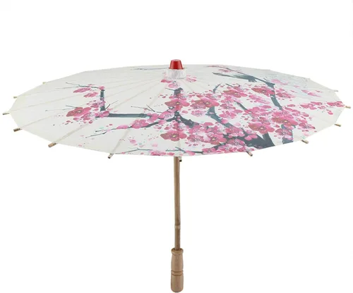 Miniatura 4 de Paraguas de papel engrasado, tamaño pequeño, hecho a mano, arte chino, accesorios de danza clásica, paraguas de flores de ciruelo, paraguas de papel