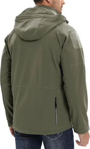 Miniatura 6 de TACVASEN Special Ops - Chaqueta táctica para hombre, resistente al agua, softshell y desmontable, con capucha