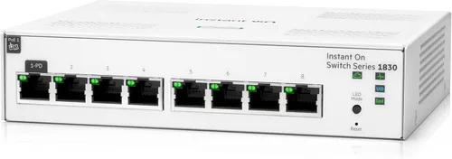 Miniatura 6 de Interruptor inteligente Aruba Instant On 1830 de 8 puertos Gb Sin ventilador Cable estadounidense (JL810A#ABA)