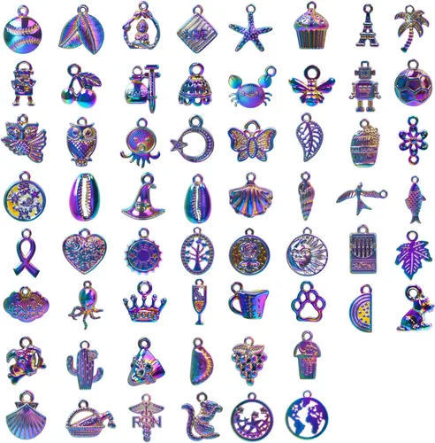 Miniatura 12 de stino 100 G Mixed Style Metal Charms for Jewelry Making, Bulk Silver & Gold Plated, for Bracelet, Necklace, Earrings DIY Crafts