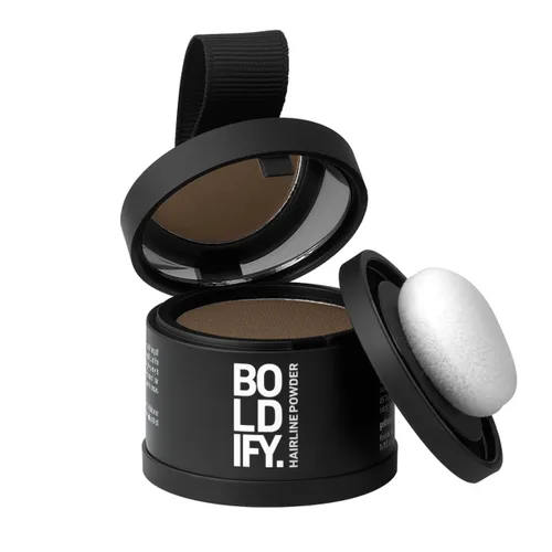 Miniatura 14 de BOLDIFY Polvo de línea del cabello (GRANDE, 10g) - Color de cabello para retoque de raíces para cobertura de canas - Polvo para el cabello que Negro