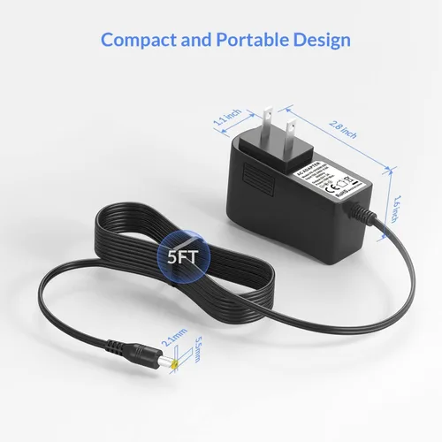 Miniatura 3 de Nextbook Adaptador de cargador para tableta 5V 3A 2A 2.5A 1A AC DC adaptador con 9 puntas para Amazon Fire USB Hub TV Box LED Pixel Cámara Altavoz