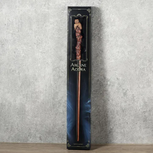 Miniatura 5 de Veronese Design 14 3/8 pulgadas Búho varita mágica resina coleccionable Wizard Prop