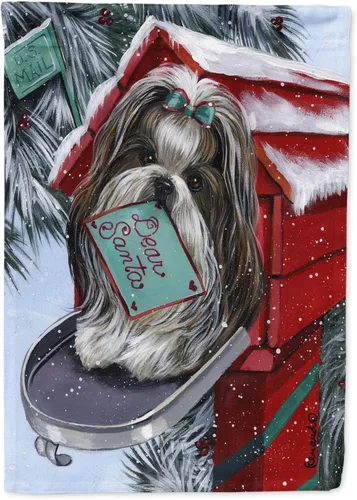 Miniatura 161 de Caroline's Treasures PPP3097CHF - Pijama de Navidad con diseño de bulldog francés para colgar en la pared, poliéster, tamaño de casa, multicolor