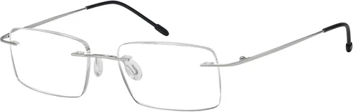 Miniatura 10 de Eyekepper Paquete de 3 lentes de lectura de metal sin montura para hombres, lectores rectangulares sin marco (negro/azul/plomizo)+0.00