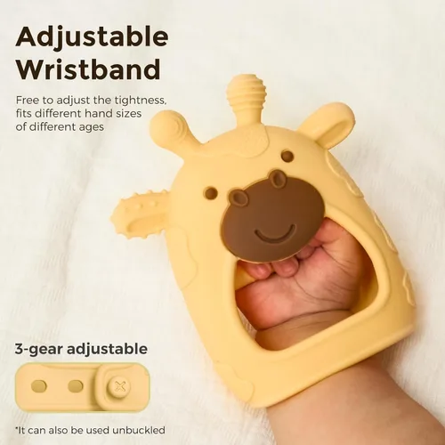 Miniatura 3 de Momcozy Juguetes mordedores para bebés Juguetes para la dentición del bebé Alivio de la dentición del bebé Juguetes mordedores de silicona