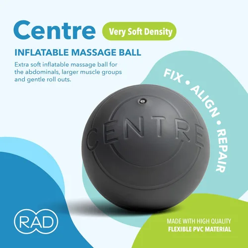 Miniatura 3 de RAD Centro - Bola de masaje de tejido profundo de yoga suave - Bola de liberación miofascial para masaje abdominal, psoas, cuello y estómago - Punto