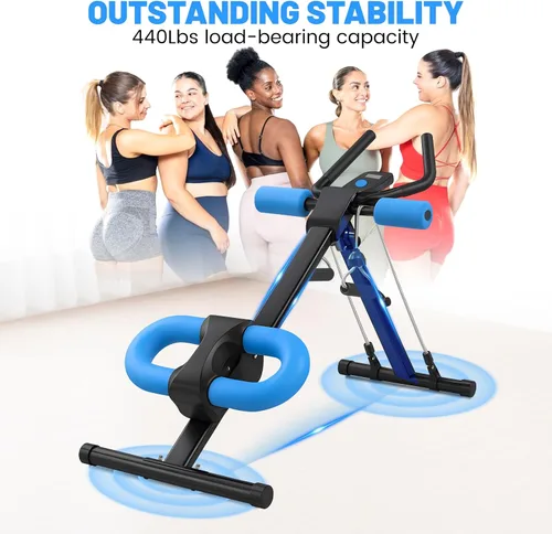 Miniatura 8 de Máquina de abdominales, máquina de entrenamiento abdominal ajustable para entrenamiento de abdominales en casa, entrenamiento abdominal