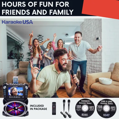 Miniatura 3 de Karaoke USA Sistema de karaoke portable GF839, color negro, talla única