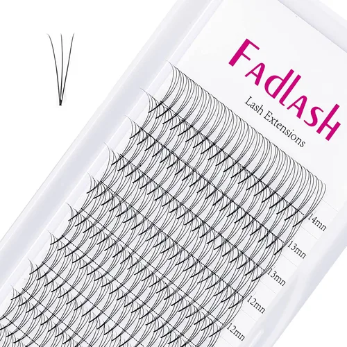 Miniatura 33 de Extensiones de pestañas postizas en abanico 10D Extensiones de pestañas postizas prefabricadas 0.05 0.07 de grosor Extensiones de pestañas postizas