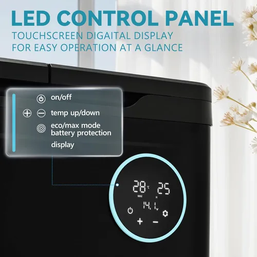 Miniatura 4 de EUHOMY Refrigerador de 12 voltios, enfriador eléctrico de 37QT de doble zona con control por aplicación, refrigerador para automóvil con 12/24V DC