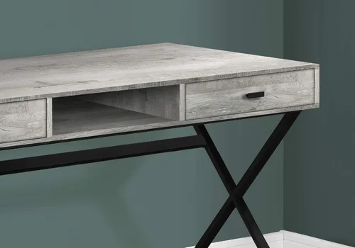 Miniatura 4 de Monarch Specialties Mesa para laptop con cajones y estante abierto, escritorio de escritura, patas resistentes de metal, 48 pulgadas de largo