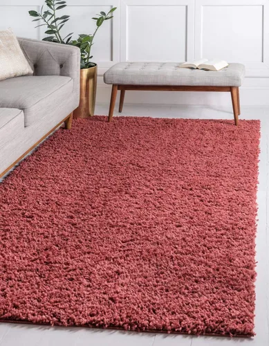 Miniatura 11 de Unique Loom Davos Shag Collection - Alfombra de área, color liso (4 pies 1 pulgada x 6 pies 1 pulgada, rectangular, color pimienta)