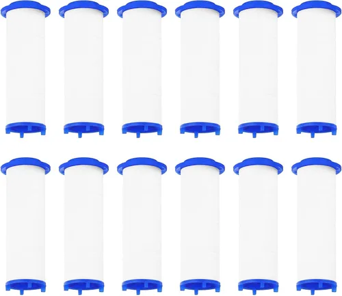 Miniatura 15 de uxcell 12 piezas de filtro de cabezal de ducha de 2.4 pulgadas PP cartucho de filtro de algodón de repuesto de alta presión ventilador de mano