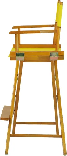 Miniatura 5 de Casual Home - Silla de director de 30 in, marco de roble miel con lienzo amarillo, altura de barra