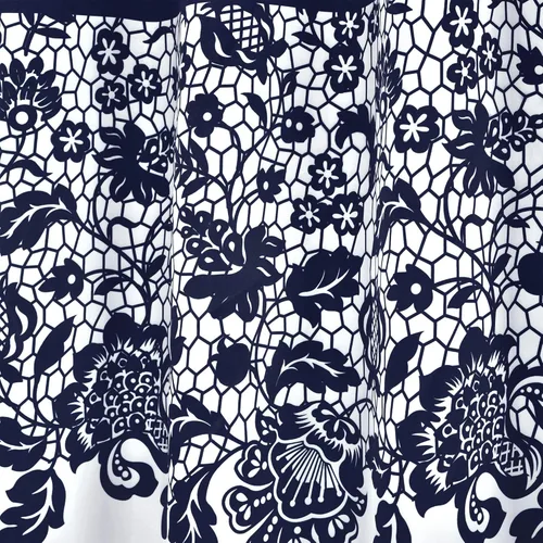 Miniatura 3 de LUSH DÉCOR Azul Marino Cortinas con Estampado Estate Garden de Lush Decor con Filtro de Luz, Juego de Paneles para Ventana para Sala, Comedor