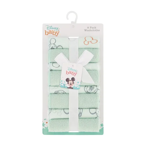 Miniatura 2 de Disney Cudlie - Toallas para bebé con personajes de guardería, paquete de 8 paños para baño y artículos de bebé para recién nacidos