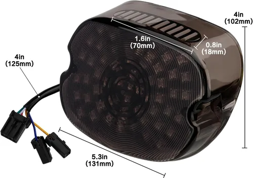 Miniatura 6 de Luz trasera LED para motocicleta, luz trasera roja, intermitente, luces de freno de perfil bajo, repuesto para Harley Dyna Sportster 883 1200 Road