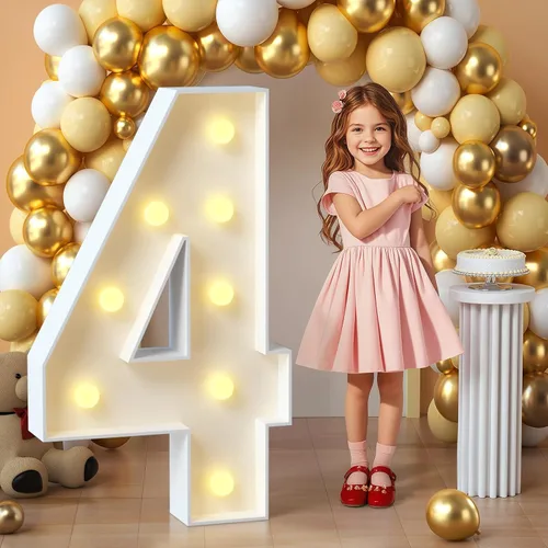 Miniatura 72 de imprsv Letras de marquesina iluminadas, letras de mosaico de 1.2 m con luz para decoración de baby shower, graduación, gran J para decoraciones