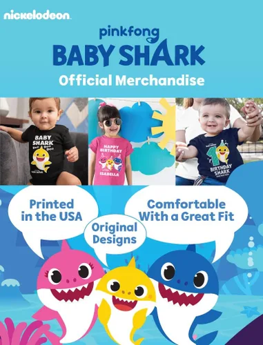 Miniatura 5 de Camiseta de 2 cumpleaños de Baby Shark, traje para niños o niñas de 2 años, linda camiseta de fiesta para niños
