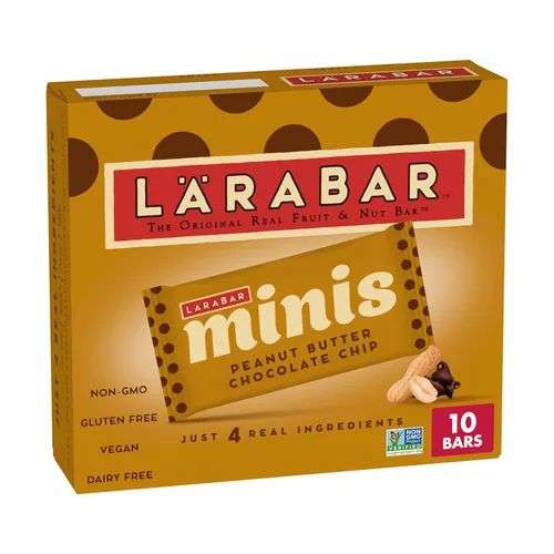 Miniatura 17 de Larabar - Mini barras de masa de galletas con chispas de chocolate, barra vegana de frutas y nueces sin gluten, barras de 0.78 onzas, 20