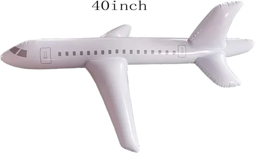 Miniatura 2 de HAO Flotador inflable grande blanco para avión, globo inflable para exteriores, recuerdos de fiesta, natación, (40 pulgadas)