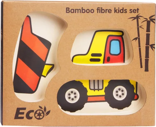 Miniatura 3 de Juego de platos para niños, incluye tenedor y cuchara, juego de 3 piezas, platos para niños pequeños, juego de platos divididos para alimentación