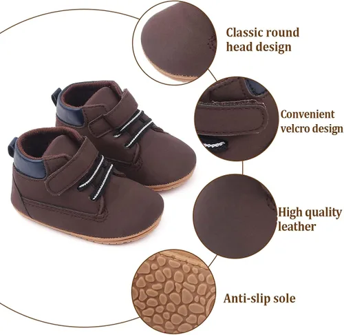 Miniatura 3 de KaKaKiKi - Tenis de lona para bebé infante niños tenis con suela de goma antideslizante tenis de caramelo caminantes primerizos precaminando tenis
