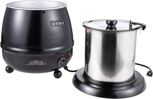 Miniatura 2 de SYBO - Hervidor de sopa comercial, 10.5 cuartos, SB-6000-1B Negro
