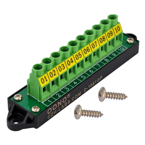 Miniatura 12 de OONO Módulo de distribución de bloque de terminales de posición 2x12 de 16 amperios para CA DC