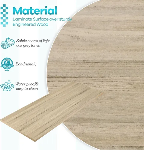 Miniatura 3 de Kaboon Mesa de 36 x 24 pulgadas, escritorio sólido de una pieza para escritorio de pie sentado, escritorios dobles, escritorio en L, bricolaje, Roble