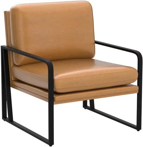 Miniatura 5 de ALISH Sillas de acento, sillón tapizado, sillas modernas de sala de estar, sillón de lino con brazos laterales, sillas de lectura con patas de metal
