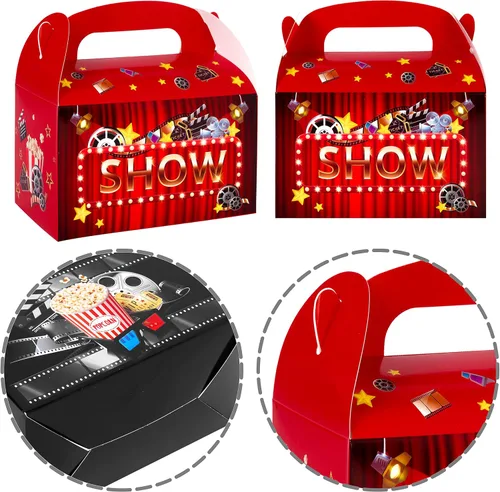 Miniatura 5 de C L cooper life Caja de regalo para fiesta de película, caja de regalo de fiesta nocturna para películas, suministros de baby shower (paquete de 2)