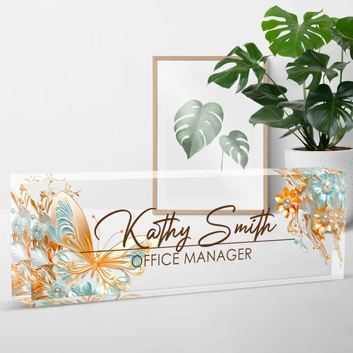 Miniatura 42 de Placa de nombre para escritorio, placa de nombre de escritorio personalizada, regalos para compañeros de trabajo, jefe, profesor, enfermera, regalos