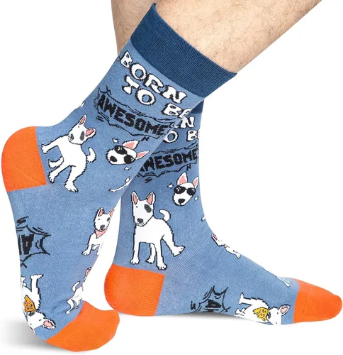 PanPacSight Calcetines Bulldog Goat Alpaca Lama, para hombre, divertido, novedoso, patrón de animales, fiesta, regalo de calcetín loco