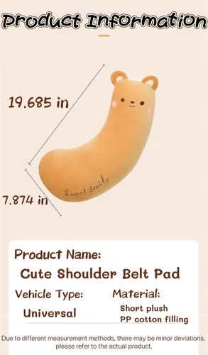 Miniatura 7 de Cinturón de seguridad para automóvil, almohada para relleno de calcetines, lindo juguete de conejo, cinturón de seguridad, almohadilla de hombro