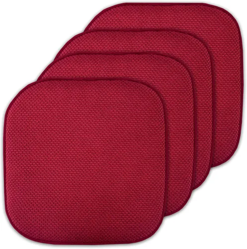 Miniatura 97 de Sweet Home Collection Cojines de espuma viscoelástica para silla, antideslizantes, diseño de panal de abeja, 16 x 16 pulgadas, paquete de 2