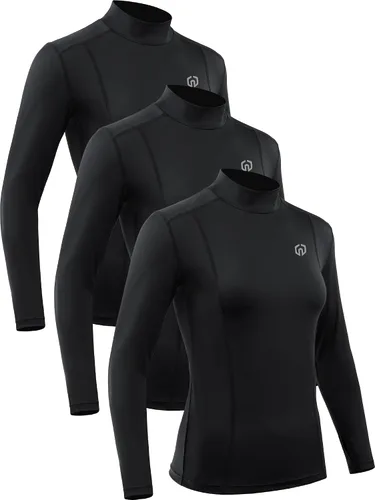 Miniatura 57 de NELEUS - Camisa deportiva de compresión atlética, de manga larga, para mujer, dry fit, paquete de 3