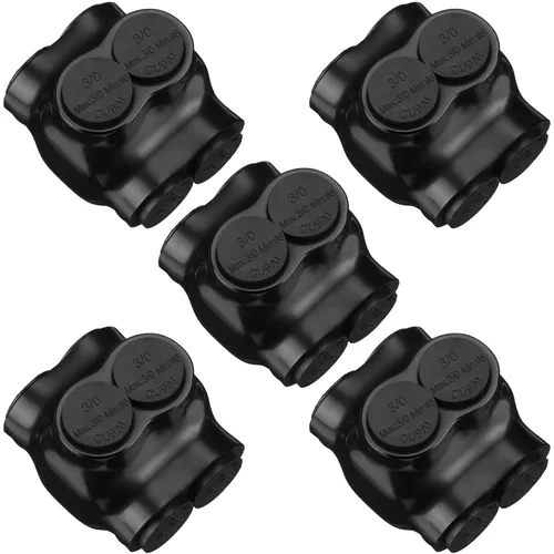 Miniatura 12 de Copkim 5 piezas de conectores de cable aislados de 2 puertos con empalme en línea de aluminio, conector de grifo de tapa precargado con inhibidor