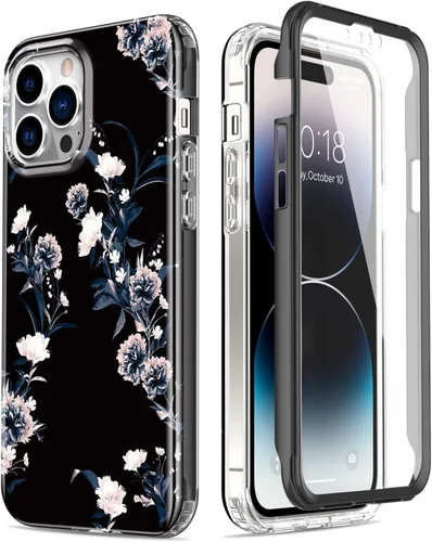 Miniatura 33 de Esdot Funda para iPhone 14 con Protector de Pantalla Integrado, Funda Resistente de Grado Militar con Diseños de Moda para Mujeres y Niñas, Funda
