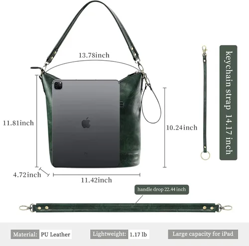 Miniatura 4 de FUKUYIN Bolso de mano para mujer bolso de hombro de piel sintética suave para mujer bolso bandolera grande para mujer