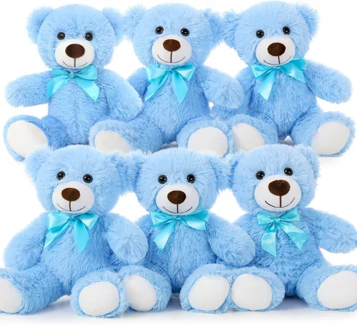 Miniatura 17 de MorisMos 10 Osos de Peluche a Granel para Baby Shower, Osos de Peluche Lindos de 14 Pulgadas Animales de Peluche de Felpa, Pequeños Osos de Peluche