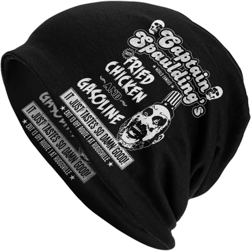Gorro de punto de película de Capitán Horror Spaulding, gorro de punto cálido y holgado para mujeres y hombres, color negro, Negro -